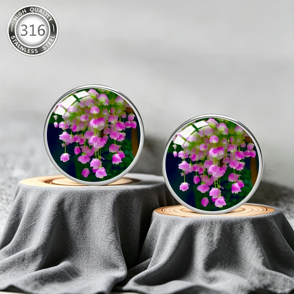 Men's/Women's Vibrant Flowers Rose Red Floral Earrings